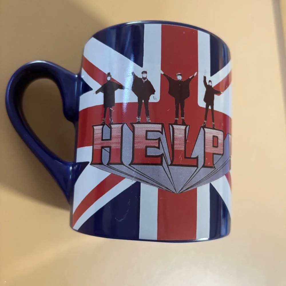 Vintage Beatles help movie coffee mug